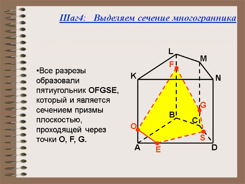 A B C D K L M N F G Шаг4: Выделяем A B C D K L M N F G Шаг4: Выделяем